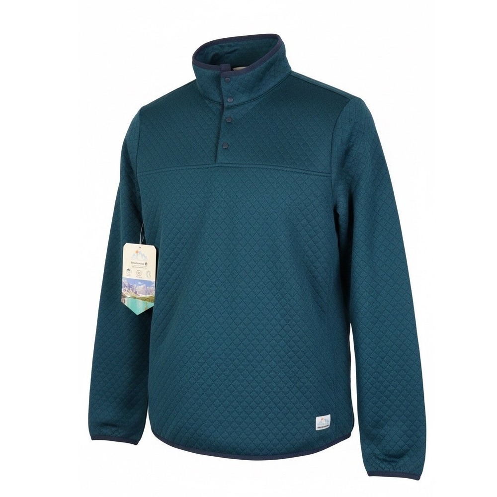 Mountain and Isles Womens Quilted Snap Pullover Dark‎ Seas Blue XL MW44244SI-6A